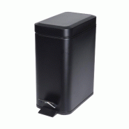 WellHome - Poubelle à pédale de 5L en métal Couleur noire - noir WH15230