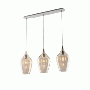 Bonetti Illumina Ares Rail en fer avec verre pyrex ambré 3 lumières L.75x10 BL273-BIN3-AM - orange 8050713218522