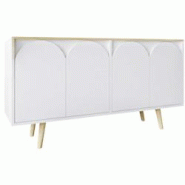Buffet 4 portes en aggloméré Venezia blanc et chêne Hanah Home - 8684284023966 Buffet 4 portes en aggloméré Venezia blanc et chêne Hanah Home - 8684284023966