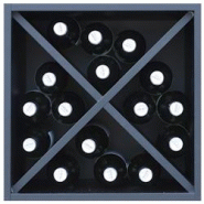 Casier en bois 16 bouteilles de vin, Série Merlot 610016 - noir Bois massif 610016 Casier en bois 16 bouteilles de vin, Série Merlot 610016 - noir Bois massif 610016