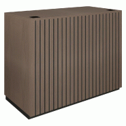 Comptoir Vertigo T03 avec tiroir MDF noir et noyer foncé 120x60x93cm