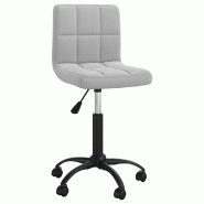 Décoshop26 - Chaise de bureau tabouret de travail sur roulettes hauteur réglable en velours gris clair et acier DEC025083 - gris acier 3000255061594 Décoshop26 - Chaise de bureau tabouret de travail sur roulettes hauteur réglable en velours gris clair et acier DEC025083 - gris acier 3000255061594