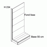 Gondole métallique de départ h.234x100x50 fond lisse
