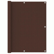 Helloshop26 - Écran de balcon brise pare vue protection confidentialité 120 x 400 cm tissu oxford marron 02_0010223 - 3000553047764