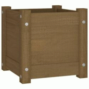 Helloshop26 - Jardinière bac lit surélevé plantes fleurs terrasse jardin extérieur 31 x 31 x 31 cm bois de pin massif marron 02_0038620 - 30002177 Helloshop26 - Jardinière bac lit surélevé plantes fleurs terrasse jardin extérieur 31 x 31 x 31 cm bois de pin massif marron 02_0038620 - 30002177
