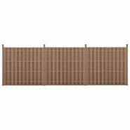 Helloshop26 - kit de 3 clôtures barrière brise vue brise vent bois composite (WPC) brun 185 x 562 cm 03_0006605 - 3001825082728 Helloshop26 - kit de 3 clôtures barrière brise vue brise vent bois composite (WPC) brun 185 x 562 cm 03_0006605 - 3001825082728