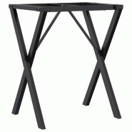Helloshop26 - Pieds de table à manger cadre en X 60 x 50 x 73 cm robustes modernes en acier noir 02_0047241 - noir acier 3000234672018