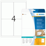 HERMA 100 étiquettes blanches Movables®, format 99,1 x 139 mm (25 feuilles A4 / cdt) - 10019