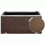 Jardinière en résine tressée avec réserve d'eau et cadre en aluminium 95 x 39 x 43 cm marron Rattan Art - marron 5908311931660