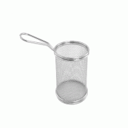 METRO PROFESSIONAL Panier à snacks, acier inoxydable, Ø 9 x 9 cm, rond, avec poignée, argenté - argenté inox 4067373596543 METRO PROFESSIONAL Panier à snacks, acier inoxydable, Ø 9 x 9 cm, rond, avec poignée, argenté - argenté inox 4067373596543