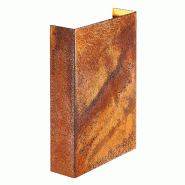 Nordlux Applique murale FOLD 15 Corteen Corten, H.21 - IP54 - LED Module / Extérieur - orange 5704924001987