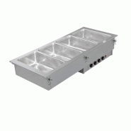 ONNERA KBS Bain-Marie encastrable 3X Gn 1/1 avec cuve à réglage séparé en inox - 70510126