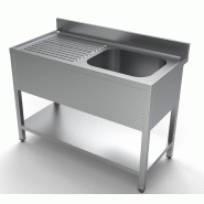 Plonge inox profondeur 600 étagère 1 à droite 1200 - P7333.0805
