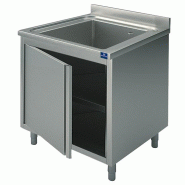 Plonge sur armoire inox 1 bac porte battante avec cuve 600 x 700 x ... - PSLA1607