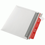 Pochette d'expédition blanche avec remplissage lateral 24.8x17.4x3cm