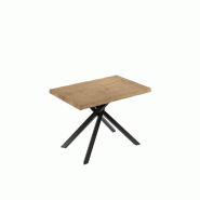 Stones Table de passage extensible 130/210 cm en mélaminé gris clair avec pieds en hêtre massif - Design moderne et compact - noir Bois manufactur�