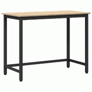 Table Chêne Sonoma 80 x 50 x 76,5 cm Bois d'ingénierie et acier Modèle Ventura Plus - 8721288936349