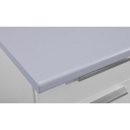 Table de laboratoire  avec revêtement en résine mélaminé : robuste, facile à nettoyer, un look intemporel et élégant