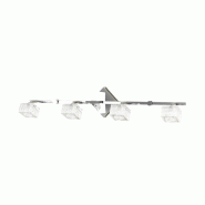 Top light Applique Toplight Metropolitan 4 lumières avec douille G9, cadre chromé et verre travaillé, design moderne 80x10x18cm - argenté 80570947