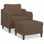 VidaXL Fauteuil avec repose-pied Marron 60 cm Tissu Modèle Orion Focus Plus - 3201130