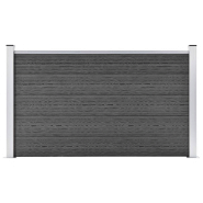 Vidaxl panneau de clôture wpc 180x105 cm noir 148975