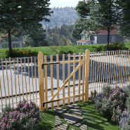 Vidaxl portillon simple de clôture bois de noisetier 100x120 cm 142592