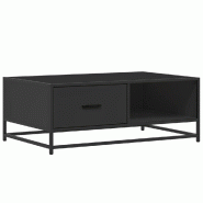 VidaXL Table basse noir 90x57x35 cm bois d'ingénierie et métal Modèle Karma Chic - 848754