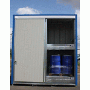 Armoire INTEGRAL 3 m - 2 niveaux tôlée avec 2 portes coulissantes et fermeture à clé