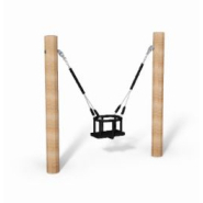 Balançoire Glion couleur brun pour aires de jeux - réf 8038420 - Hags - tranche d'âge 1-3 ans - scellement béton_1