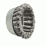 Brosse conique acier torsadé diamètre 75 mm diamètre fil 0,5 mm pour meuleuses axe m14