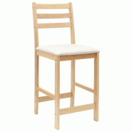 Chaises de salle à manger 2 pcs Naturel 40 x 47,5 x 99,5 cm Modèle Orion Fixe - 8721359374988