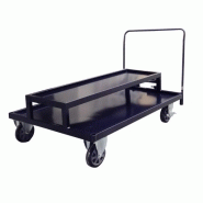 Chariot de transport pour poteaux - capacité 6 ou 9 poteaux - avec roulettes et poignée de poussée - Marque Rolléco Chariot de transport pour poteaux - capacité 6 ou 9 poteaux - avec roulettes et poignée de poussée - Marque Rolléco