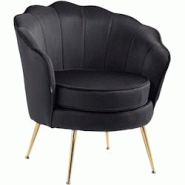 CLP Chaise Rosita velours Noir - noir textile 324209 CLP Chaise Rosita velours Noir - noir textile 324209