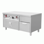 Comptoir à café inox avec porte-gobelets et compartiment glaçons - 1500 mm