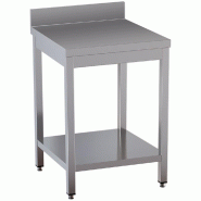 Diamond - Table de travail avec sous tablette + dosseret arrière - réf. TL861D-ST2 - gris AKS-TL861D-ST2