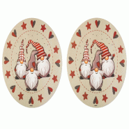 Excelsa set de 2 sets de table ronds 38x38 cm Gnomo Plastique Multicolore - multicolore plastique polypropylène 69338