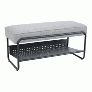 Helloshop26 - Banc à chaussures 90 x 37 x 42 cm métal gris 03_0008977 - gris métal 3000224452521