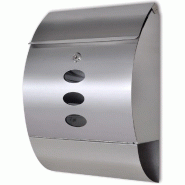 Helloshop26 - Boîte aux lettres en acier inoxydable argent 02_0041551 - inox 3000220916157