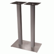 Piètement double Entry Ht108 acier inox brossé-mange debout intér. 110x70cm maxi