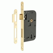 Serrure encastrable à clé pour porte de chambre, axe 50mm, bouts ronds, laiton poli nickelé, 1 clé - THIRARD - doré 3150260192223 Serrure encastrable à clé pour porte de chambre, axe 50mm, bouts ronds, laiton poli nickelé, 1 clé - THIRARD - doré 3150260192223