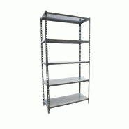 SimonRack Rayonnage métallique, 2000x1000x300 mm, 5 niveaux, tablette métallique, 180 kg au point de flexion, Antracite/Galvanisé - Simonclick - m�