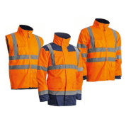 Veste kanata pu hi-viz 3m orange fluo/marine tl - COVERGUARD - 7kanol - 745011 Veste kanata pu hi-viz 3m orange fluo/marine tl - COVERGUARD - 7kanol - 745011