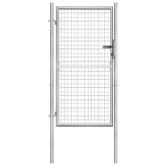 Vidaxl porte de jardin acier galvanisé 105x200 cm argenté 144758