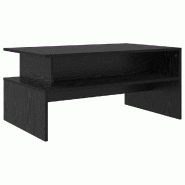 VidaXL Table basse Chêne noir 90 x 55 x 42,5 cm Bois d'ingénierie Modèle Polaris Vintage - 875157
