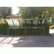 Abri vélo ouvert VOVRAY - structure en acier - toiture en plexiglas - 9 places vélos - sécurité et protection_1