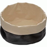 APS - Sac à pain Ø17 cm, H:11 cm - Beige textile robuste et élégant avec languette en similicuir - Modèle 30341 APS - Sac à pain Ø17 cm, H:11 cm - Beige textile robuste et élégant avec languette en similicuir - Modèle 30341