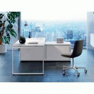 Bureau individuel Pop Square sur crédence avec portes coulissantes - Dimensions L140/160/180/200 x P80 cm - Garantie 3 ans Bureau individuel Pop Square sur crédence avec portes coulissantes - Dimensions L140/160/180/200 x P80 cm - Garantie 3 ans