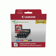 Canon Pack Photo Value Tinte CLI-526 incl. 50 feuilles de papier photo 10x15 - 4540B019
