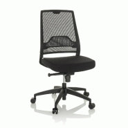 Chaise de bureau / chaise pivotante PORTO ECO I assise tissu / dossier résille noir hjh OFFICE - noir polyester 657668