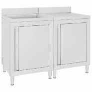 Évier de cuisine commercial Acier inoxydable 120x60x96 cm - 3058270 Évier de cuisine commercial Acier inoxydable 120x60x96 cm - 3058270